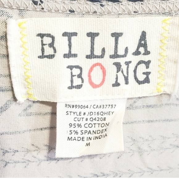 Billabong Tribal Fully Printed Dress Tan/Navy Size Medium NWT. - Picture 12 of 16